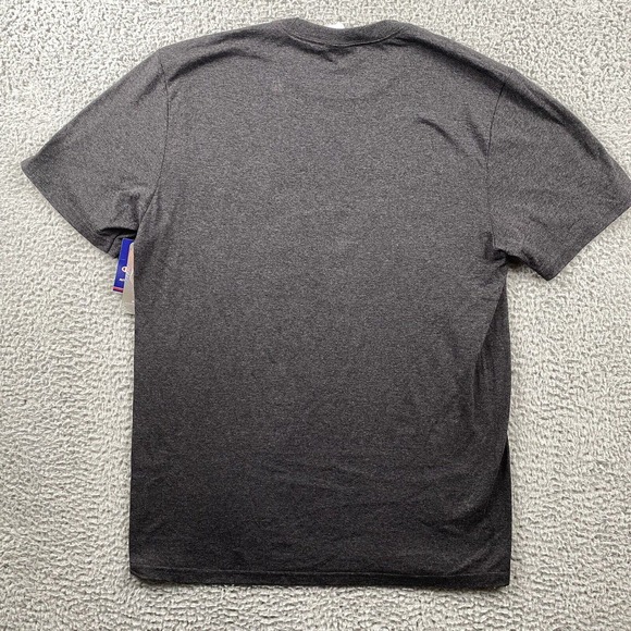 NWT Champion Mens Bruns Boston Hockey Gray Crew Neck T-Shirt Gray Yellow Medium - Picture 8 of 9